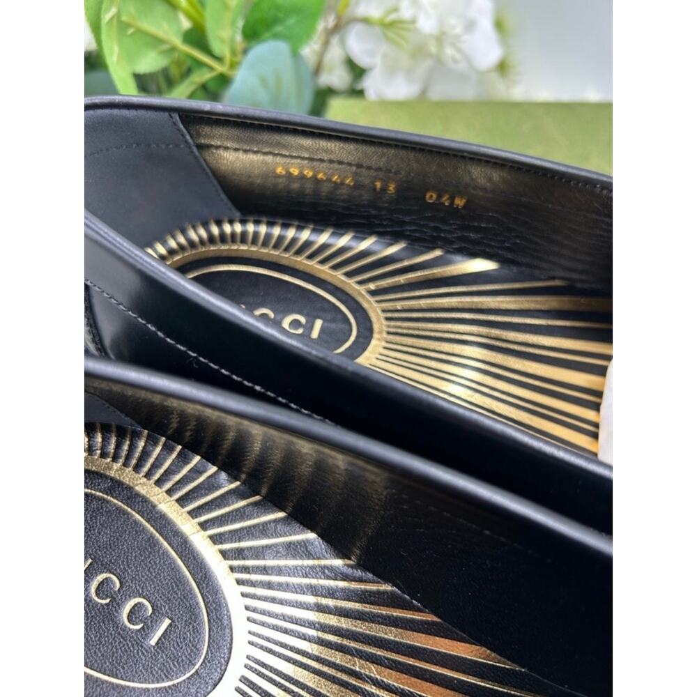 Men's Gucci, gold tone, embellished, leather loafers size 13 made in Italy - Picture 4 of 14